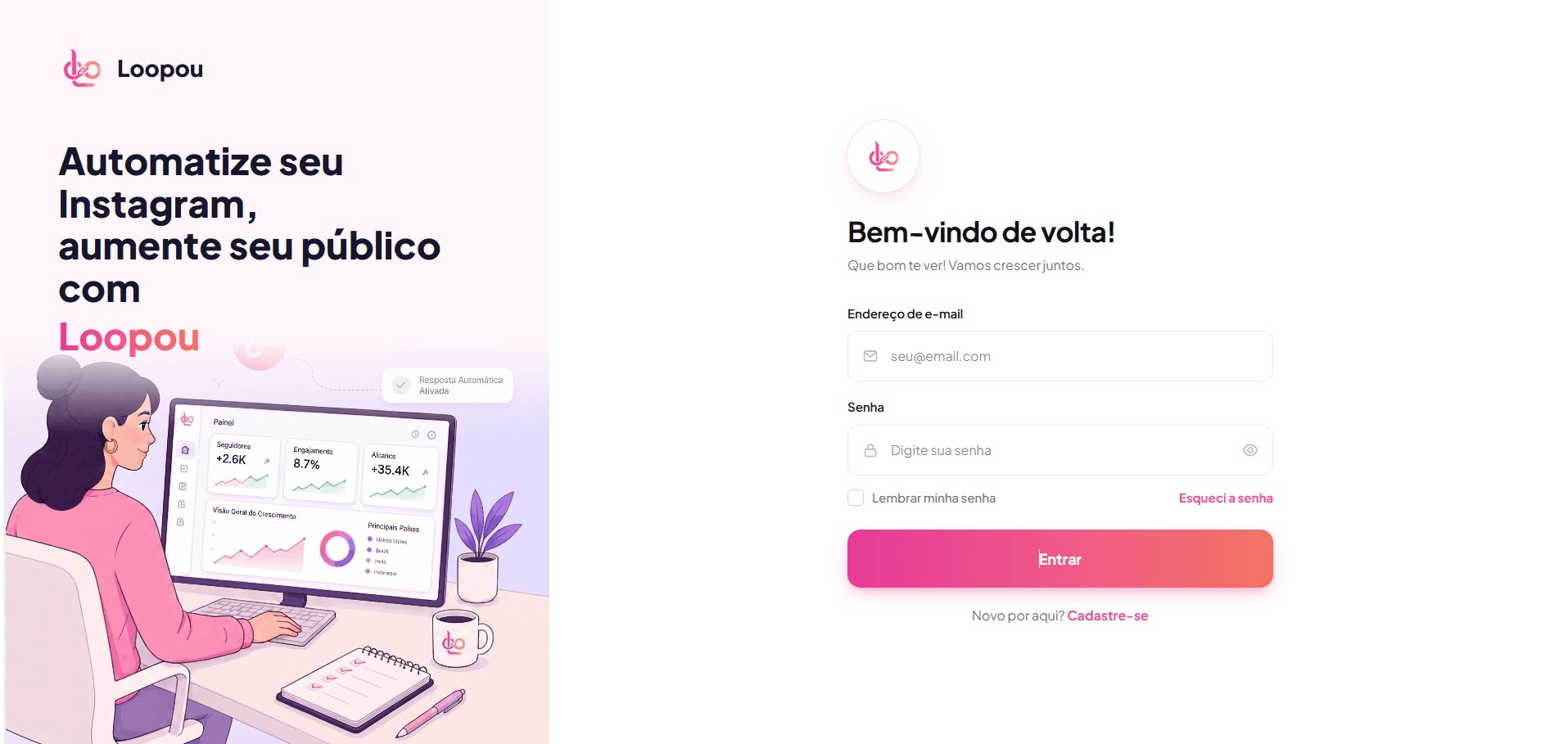 Versão mobile do projeto Loopou